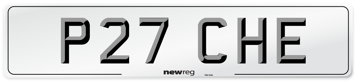 P27 CHE Number Plate from New Reg